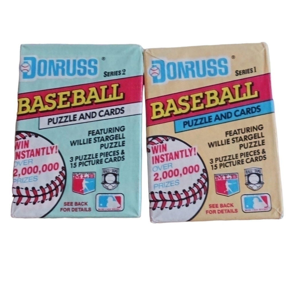 Don Russ 1991 Series 1 and 2 Baseball Puzzle and Cards Packs